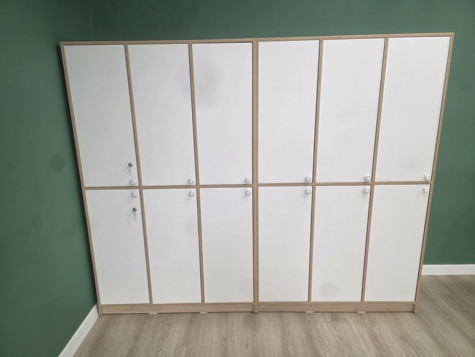 Шкаф локерный на 12 ячеек + обувница (Садик, Фитнес, Офис)