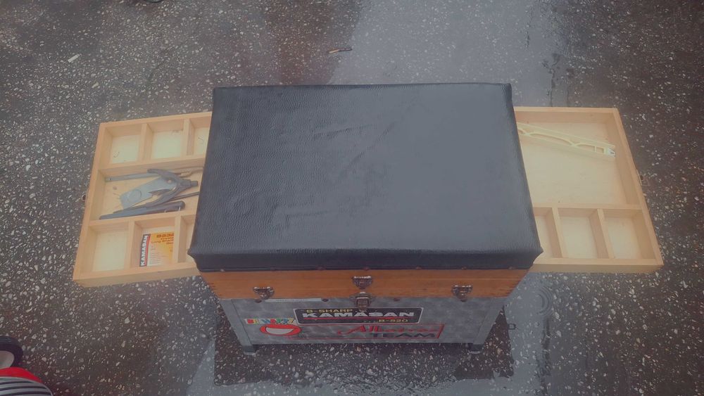 Рибарски стол алуминев и дърво