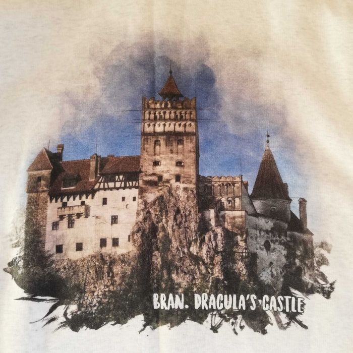 Hanorac din bumbac - imprimeu cu Castelul Bran