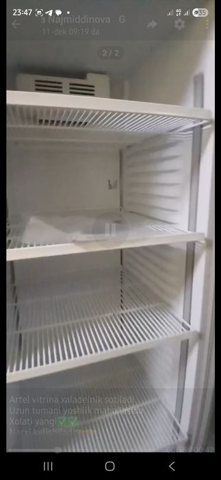 Artel vitrina xolodelnik