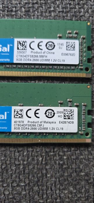 Memorie Ram Crucial Kit 16Gb ddr4 2666 bulk