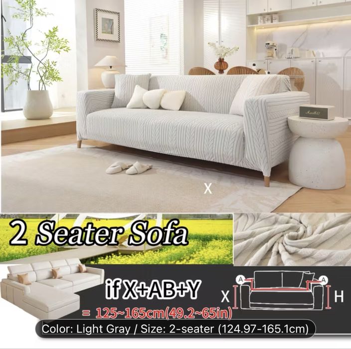 Husa elastica pentru canapea + elemente de fixare