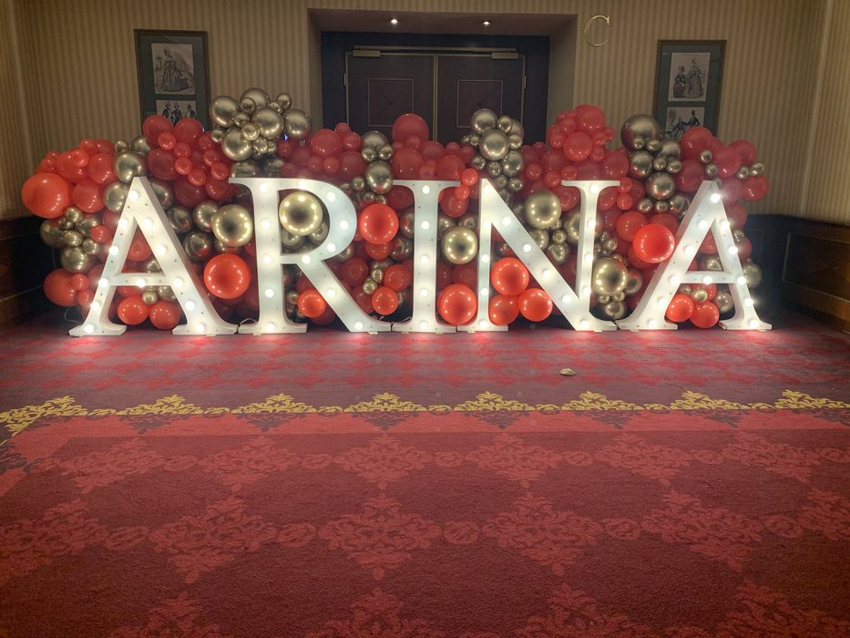 Litere volumetrice luminoase 150 LEI, evenimente, litere luminoase