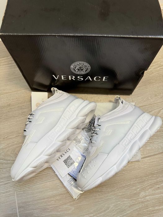 Adidasi Versace Chain Reaction White - Produs Nou - Full Box, Unisex