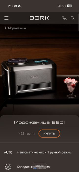 Мороженица E801 Bork