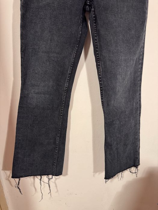 Blugi evazați, Zara bootcut dark blue cu tiv franjurat, S, bleumarin