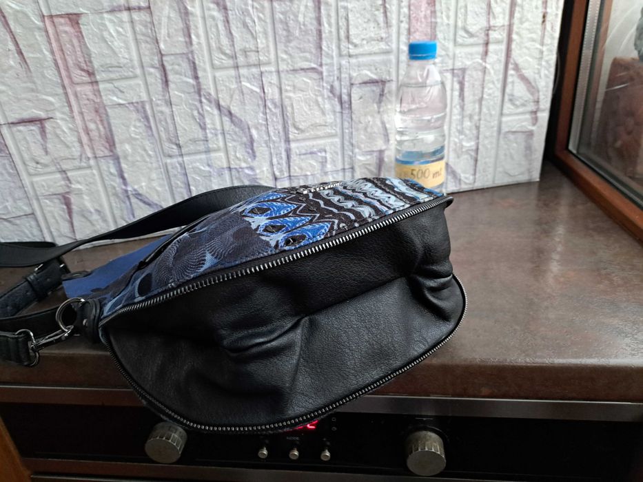 дамска чанта Desigual ,текстилна синя торба,