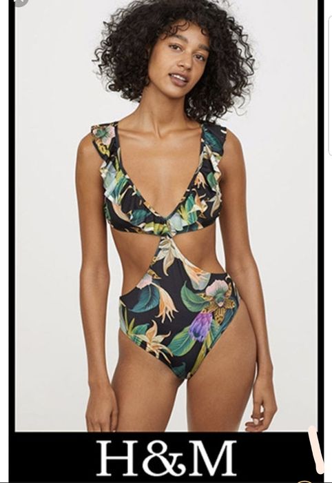 Черен и жълт бански HM s размер