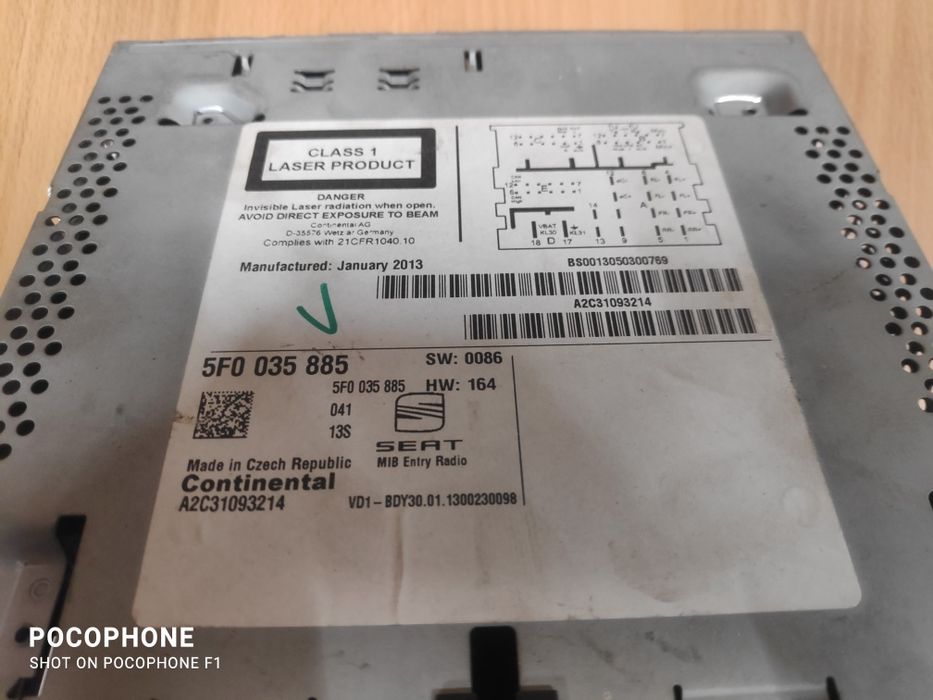 Cd Radio music Seat Leon 2014г / Сеат Леон 2014г.