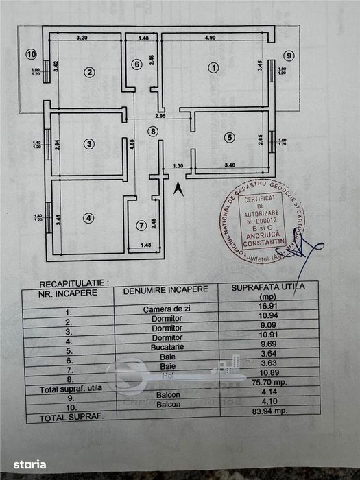 Apartament 4 camere decomandat, 84 mp, etaj 2, boxa 15 mp - CUG
