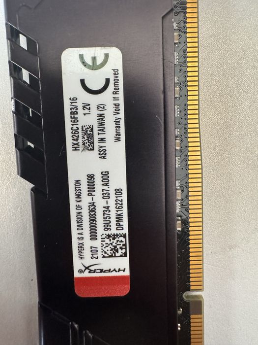Продам Озу 16гб от hyperX ddr4