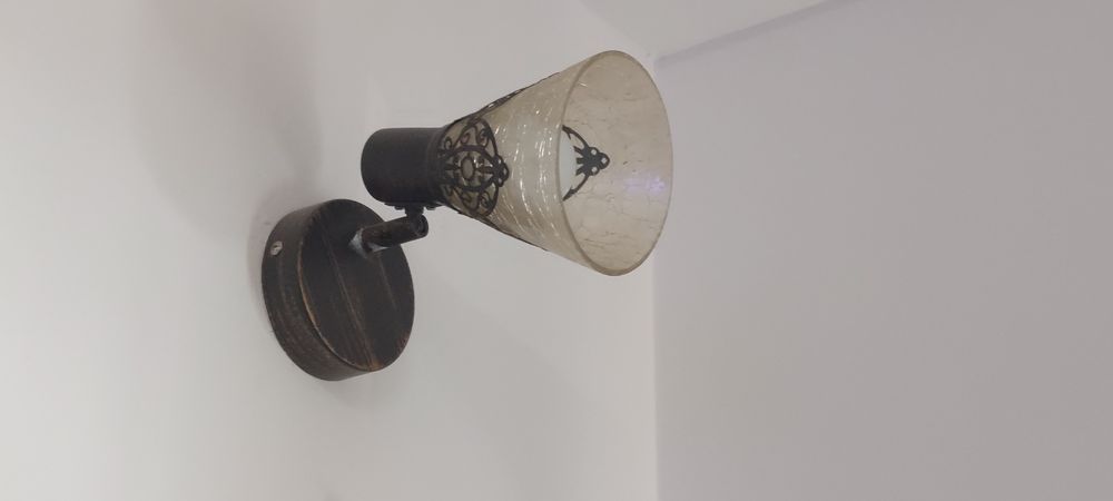 Aplica cupru dantelat  set 3 piese si 1 suapensie  cu fir lung 1m