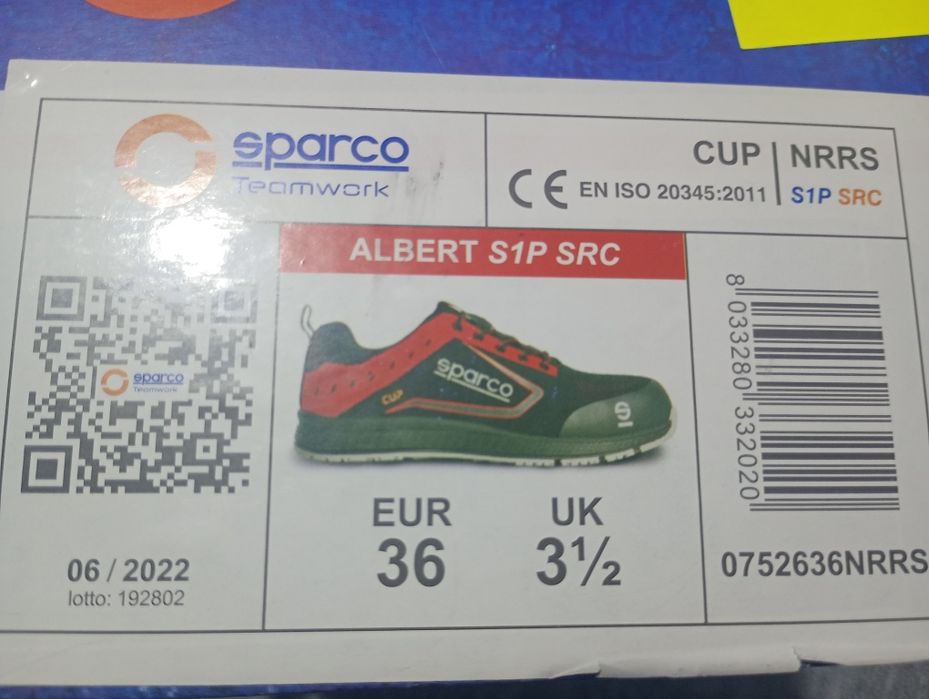 Încălțăminte de  protecție Sparco Cup S1P SRC