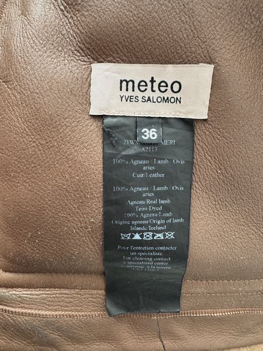 Оригинално палто с естествен косъм Yves Salomon