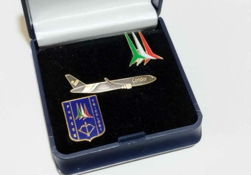 3 insigne de aviatie, Italia, Franta, copii