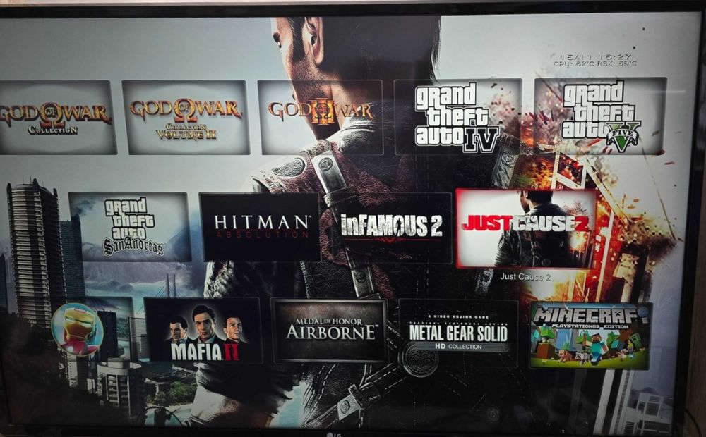 PS3  Modat 500gb, Biblioteca cu jocuri