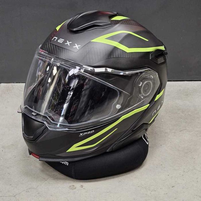 Каска NEXX X.LIFETOUR Flip Up Pro Mile Neon Gray L - Върната Бройка