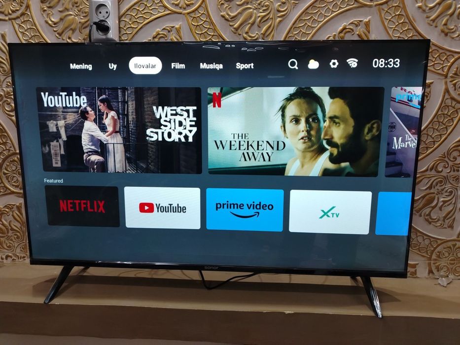 43 talik smart televizor yangi ishlatilmagan