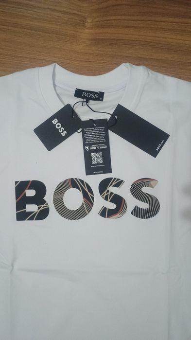 Tricou bărbați alb Boss