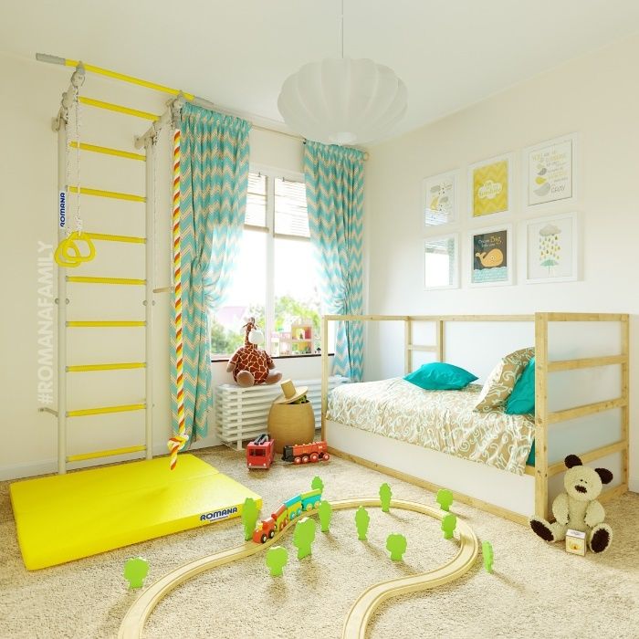 Шведская стенка ROMANA «NEXT 1» Турник Канат Лаз Лестница Кольца