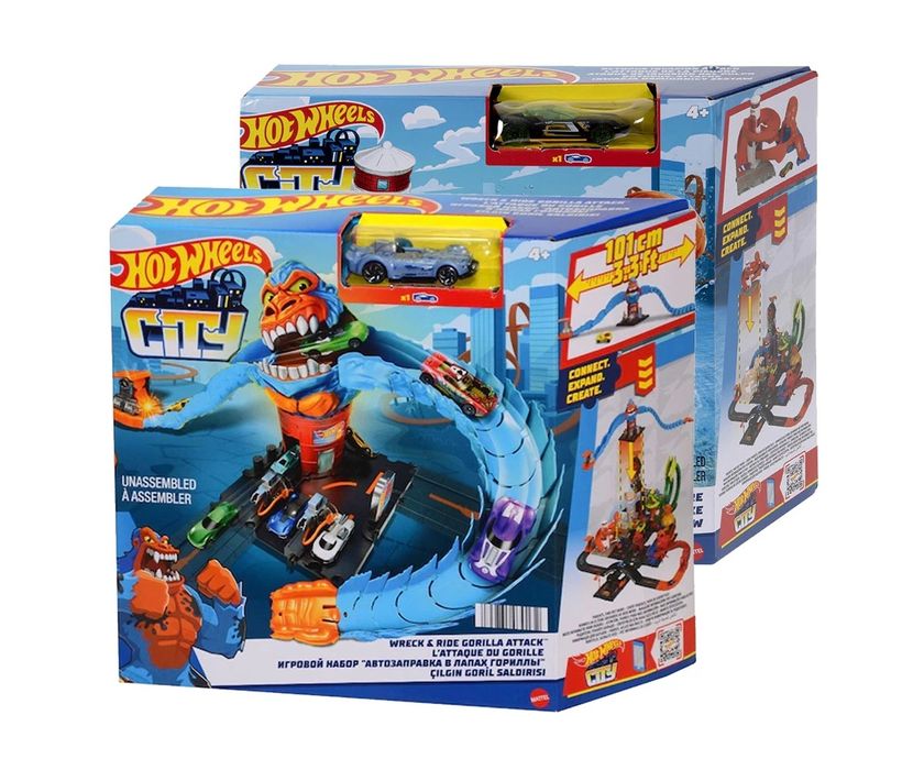 Hot Wheels - Комплект Вражеска атака на чудовища, асортимент