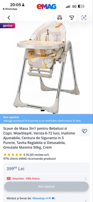 Scaun luat masa 3 in 1