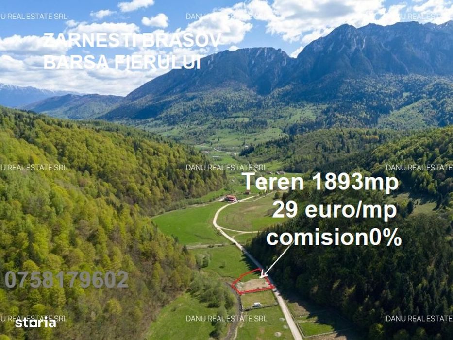 Zarnesti Barsa Fierului-Teren 1893mp-fantana si acces parau-comision0%