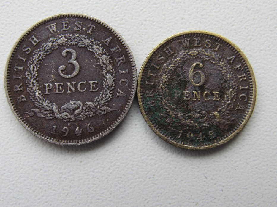 Британска Западна Африка-Сет 3 и 6 пенса,1946-1945г.-192 D