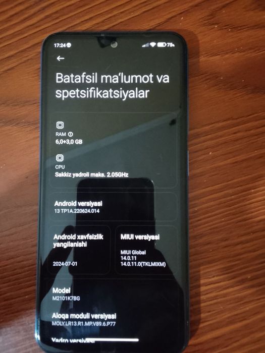 Redmi note 10s sotiladi 9/64gb