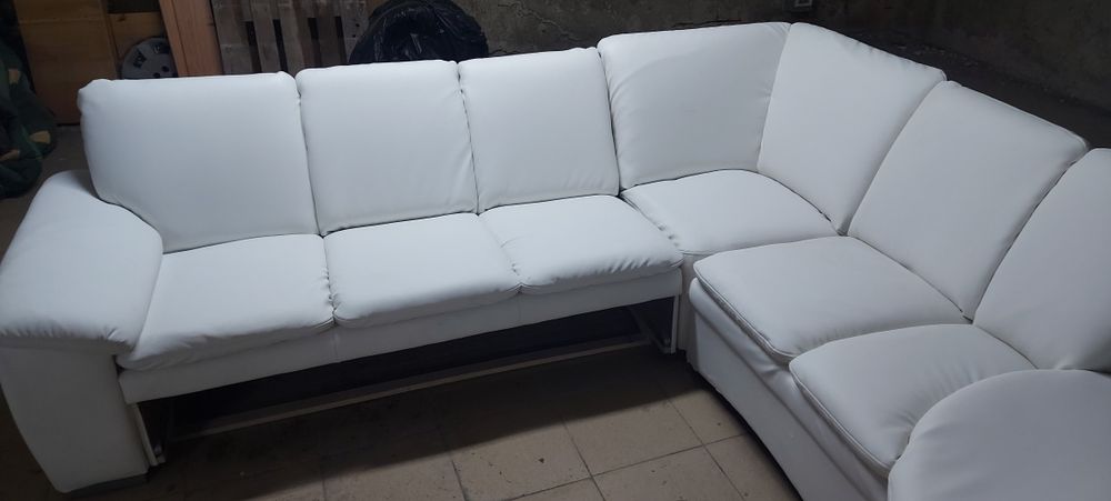 Холов диван - Кожен - Разтегателен