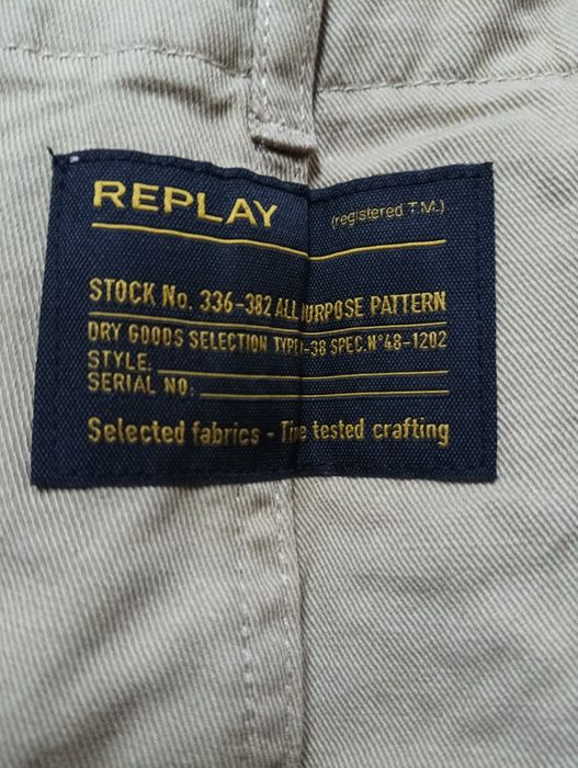 Оригинален панталон с джобове Replay W34 W36 нов мъжки карго cargo Реп