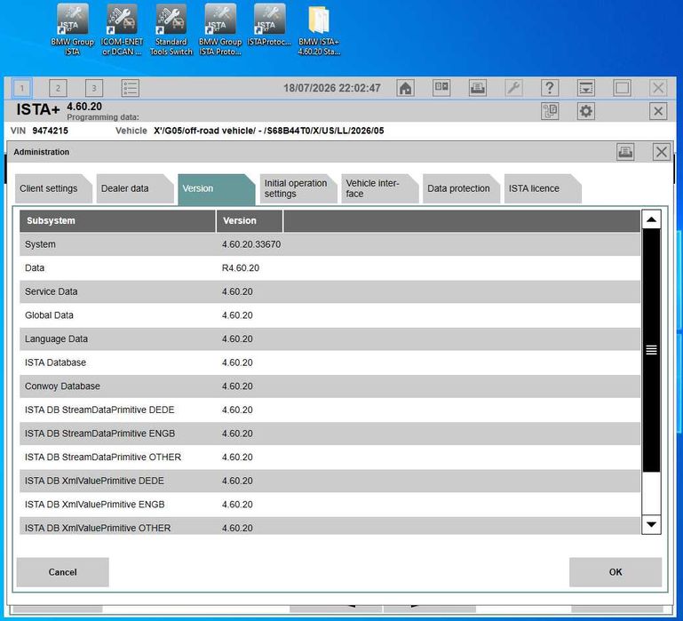 BMW ISTA+ 4.60.20 Standalone - iulie 2026