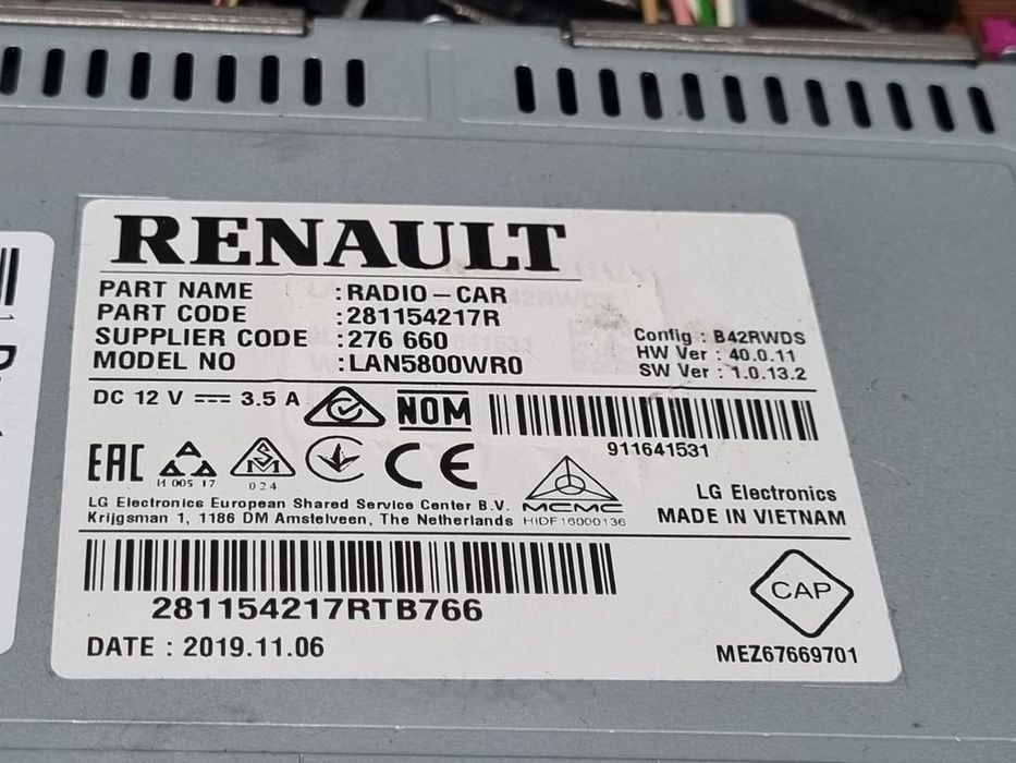 Navigatie Dacia Duster II 2018 - 2021 (1306) 281154217RTB766