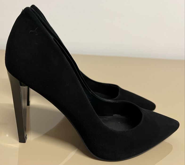 Pantofi piele intoarsa, Guess, negri ,36