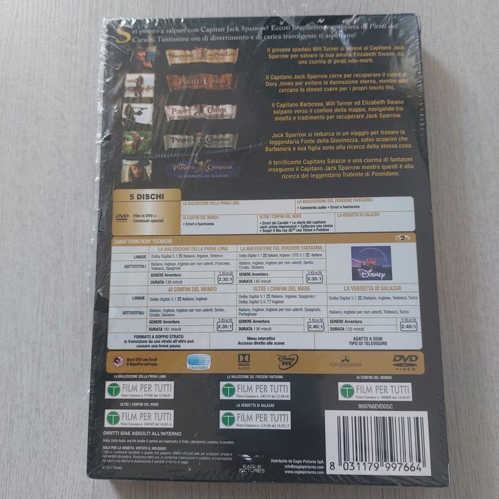 НОВА Пълна Колекция 1-5 „Карибски пирати“ (5 DVD) – Disney / Jack Sparrow