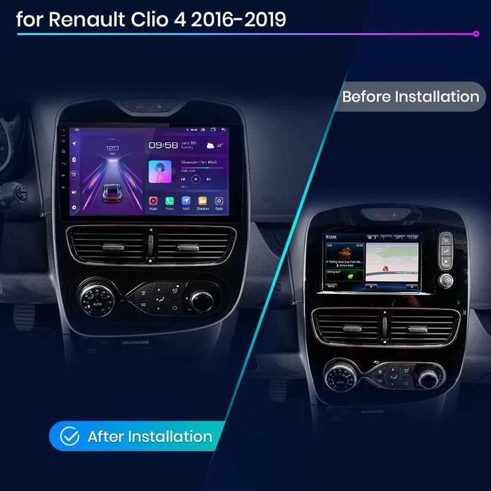 Navigatie android Renault Clio 4 CarPlay AndroidAuto GPS rLink USB