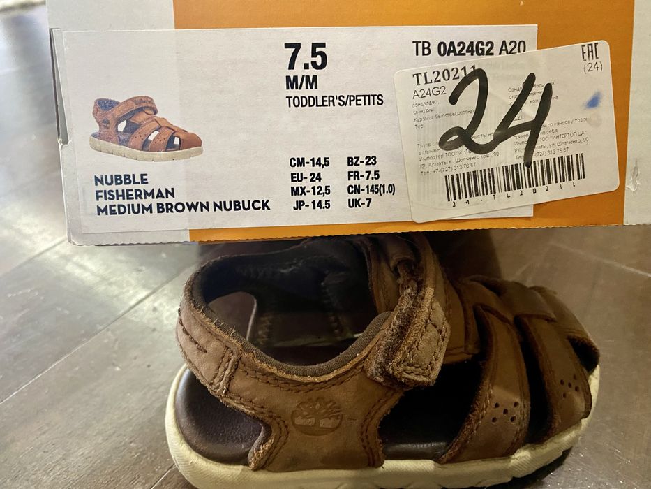Кожаные сандали Timberland, р24