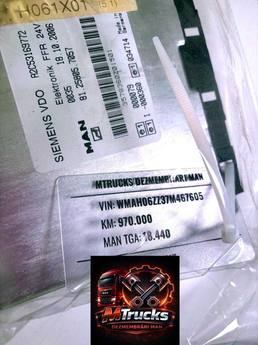 Kit pornire motor MAN Euro 4, 5– ECU + FFR + cheie