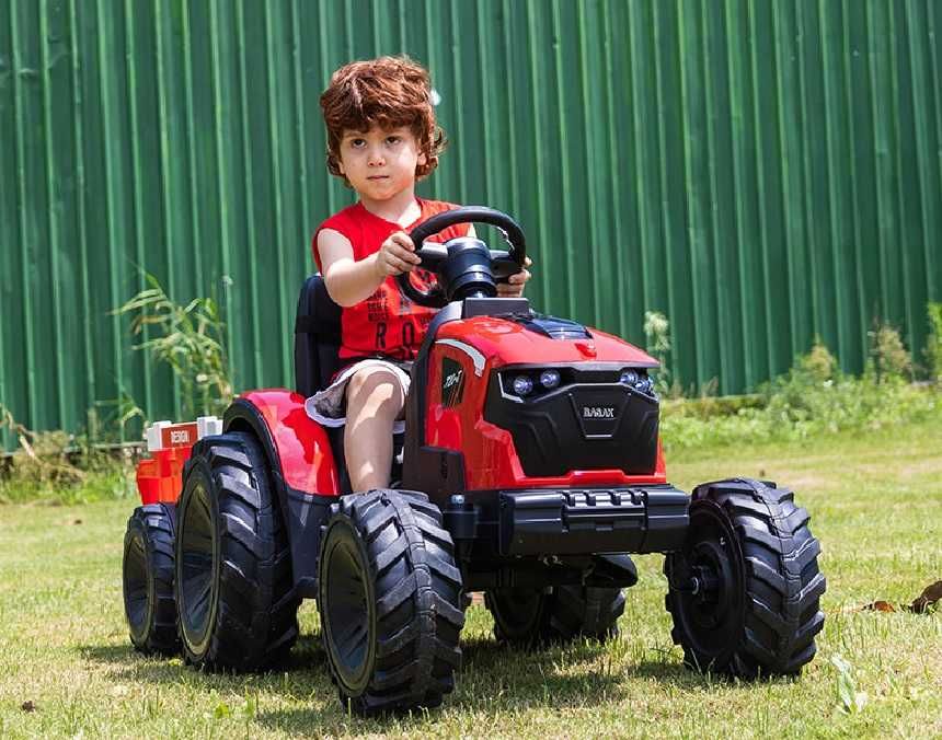 Акумулаторен Трактор Digger 24v батерия Висока версия с ремарке