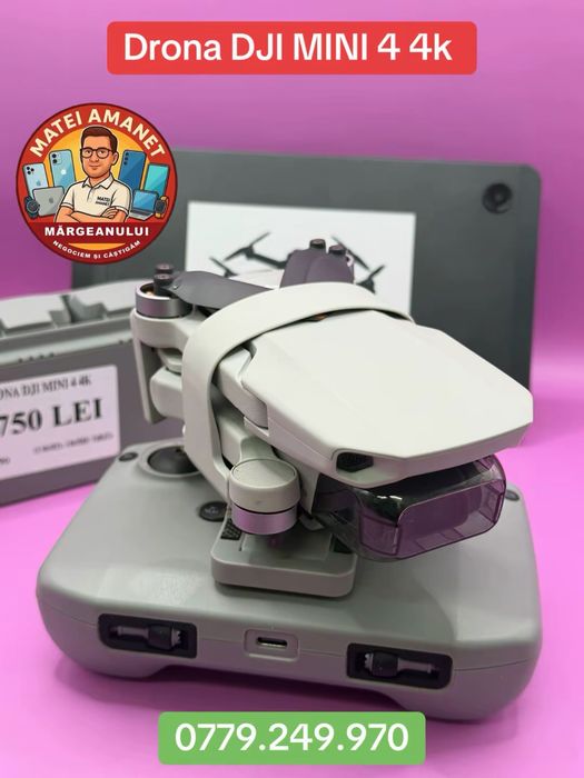 Drona DJI MINI 4 4k / Maneta / 3 Baterii / Tableta / •Matei Amanet Margeanului•