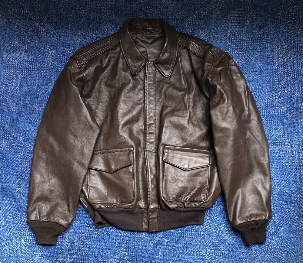 Classic Leather Bomber Jacket (A-2)