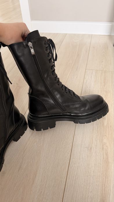 Зимние натуральные ботинки