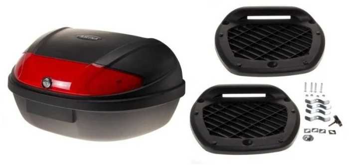 Cutie portbagaj moto/scuter, 60 x 44 x 31,5 cm, 48L , cu cheie și sistem antifurt, NOU