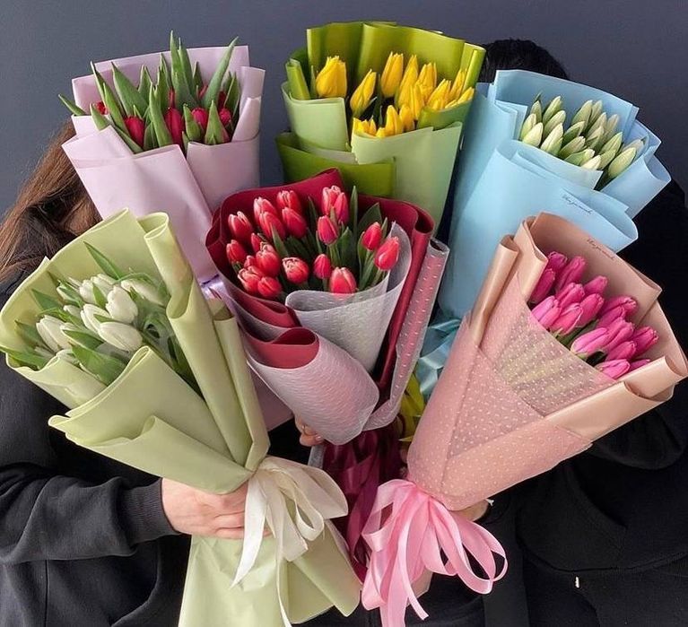 Тюльпаны,пионы,розы,букеты