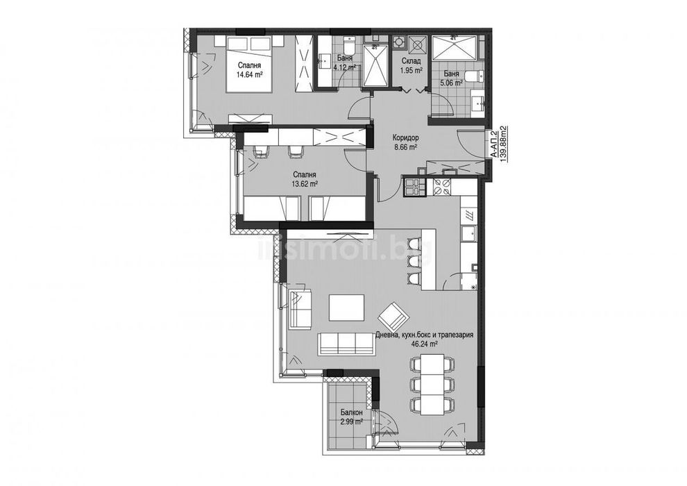 Продава се Тристаен апартамент в София, Витоша - 140 кв.м за 2029 €/кв.м - Снимка #4