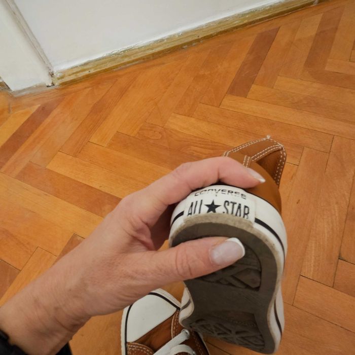 Tenisi Converse All Star piele naturala