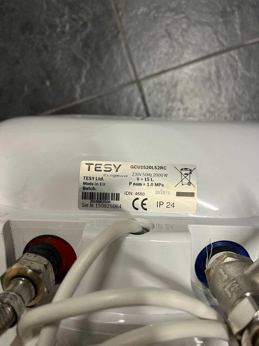 Бойлер TESY -15л под мивка