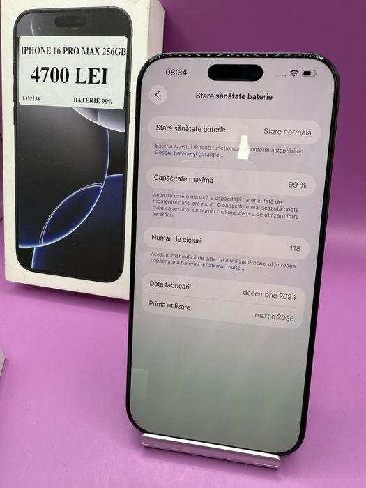 Iphone 16 Pro Max 256gb •Matei Amanet Crangasi•13552