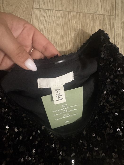 Дамски топ/бюстие с пайети H&M