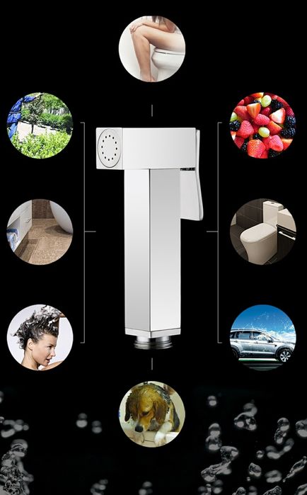 Dus Set Baterie Bideu Baie Wc Crom Igiena intima